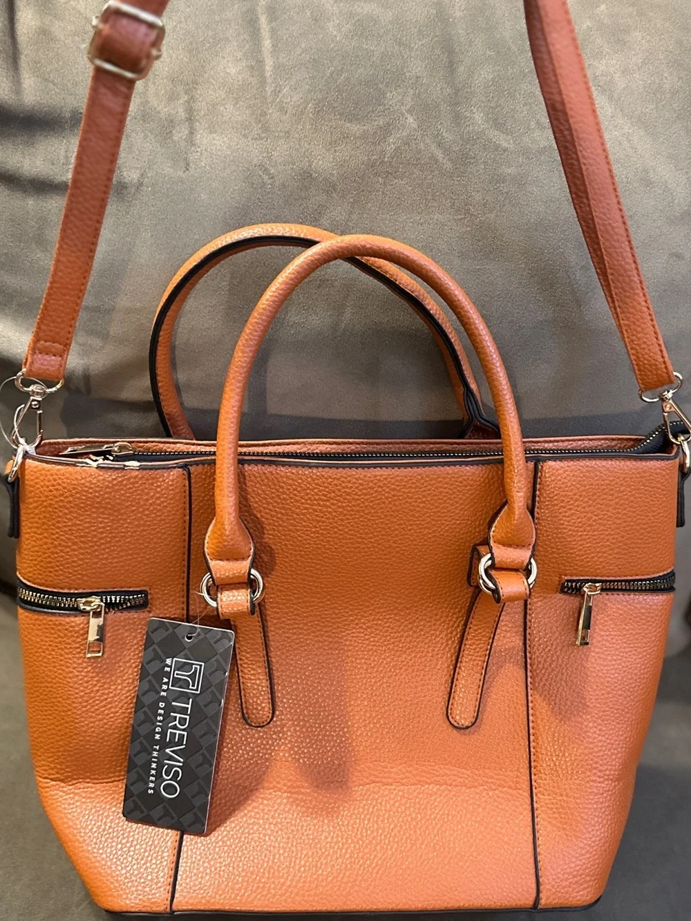 NEW Treviso faux leather bag purse satchel READ DESCRIP